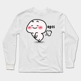 Opss cute meme Long Sleeve T-Shirt